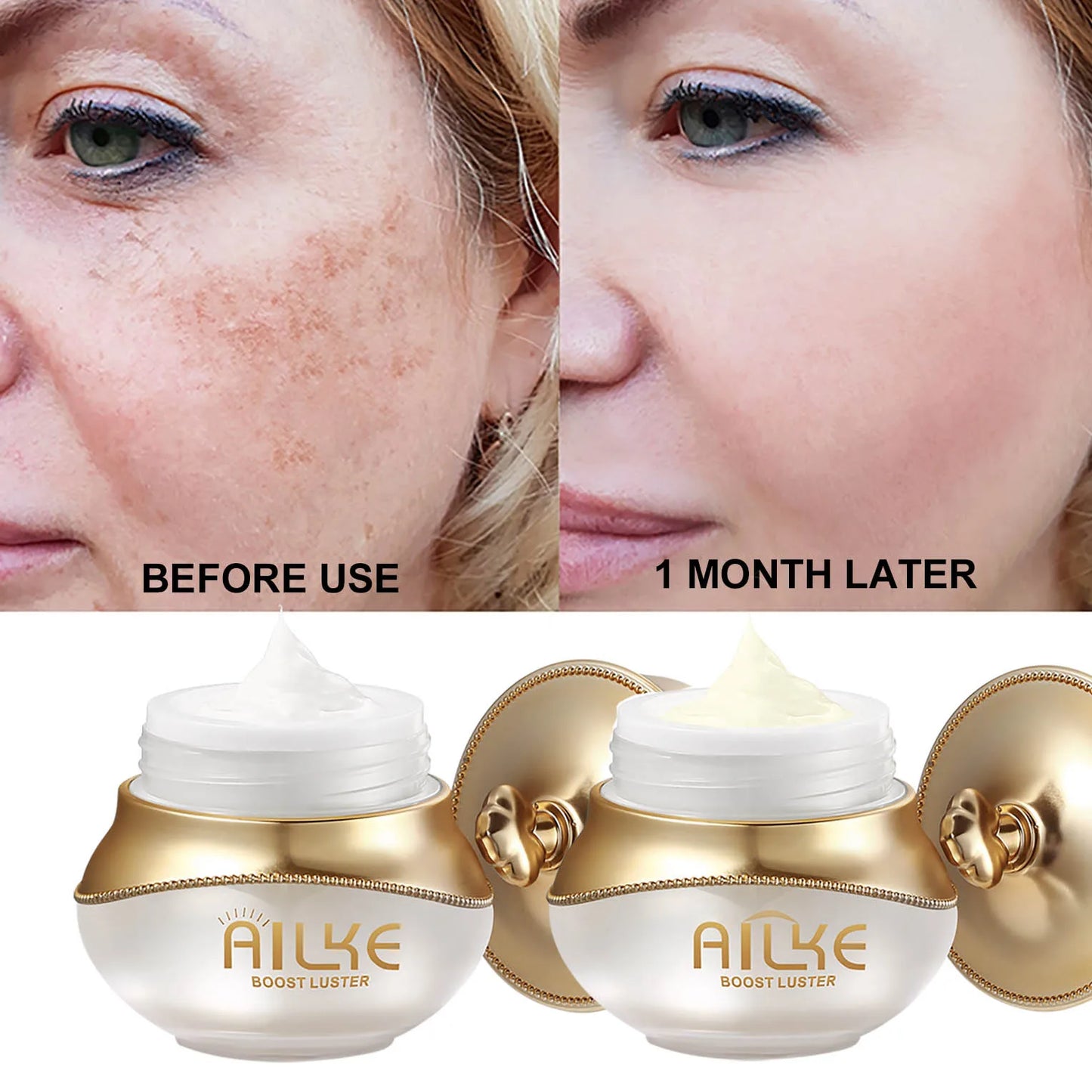 AILKE Anti-Aging Wrinkle Whitening Skin Care Face Cream With Collagen Rose Moisturizing Brightening Women Facial Korean Cosmetic