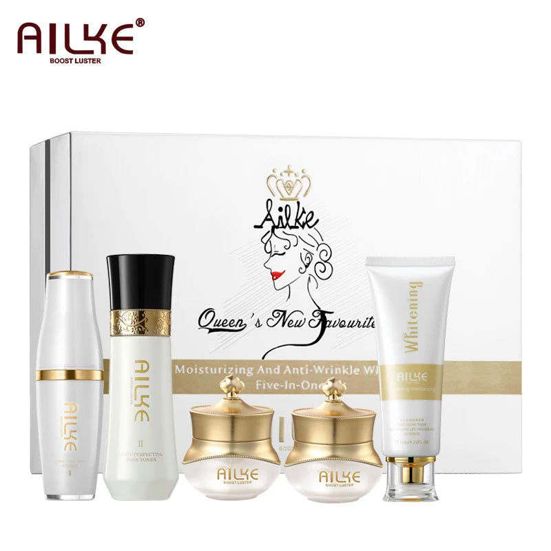 AILKE Anti-Aging Wrinkle Whitening Skin Care Face Cream With Collagen Rose Moisturizing Brightening Women Facial Korean Cosmetic