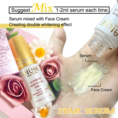 AILKE Anti-Aging Wrinkle Whitening Skin Care Face Cream With Collagen Rose Moisturizing Brightening Women Facial Korean Cosmetic