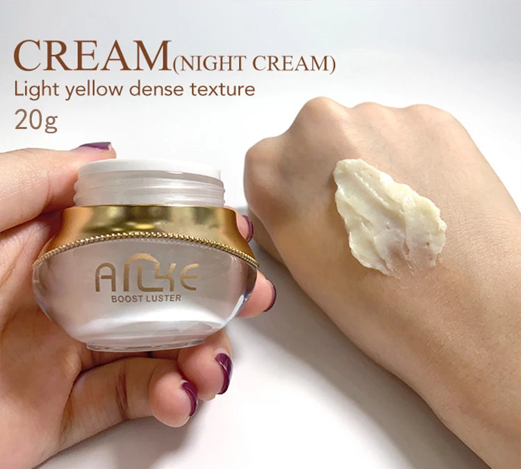 AILKE Anti-Aging Wrinkle Whitening Skin Care Face Cream With Collagen Rose Moisturizing Brightening Women Facial Korean Cosmetic