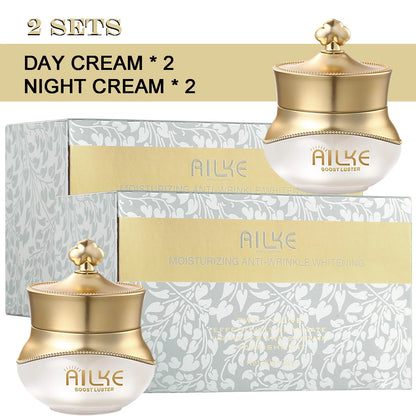 AILKE Anti-Aging Wrinkle Whitening Skin Care Face Cream With Collagen Rose Moisturizing Brightening Women Facial Korean Cosmetic